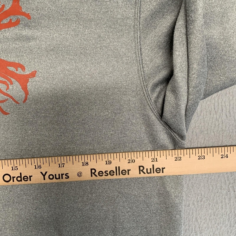 Under Armour UA Rival Antler Hoodie Mens M Loose Pullover Sweatshirt Gray Storm - Picture 8 of 10